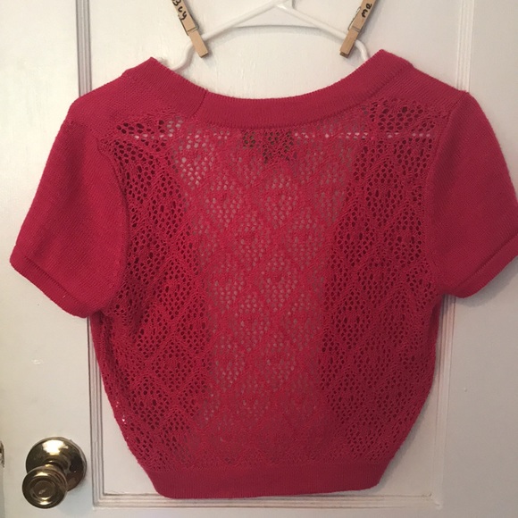 T/O Sweaters Pink Short Sleeve Sweater S - Picture 2 of 7